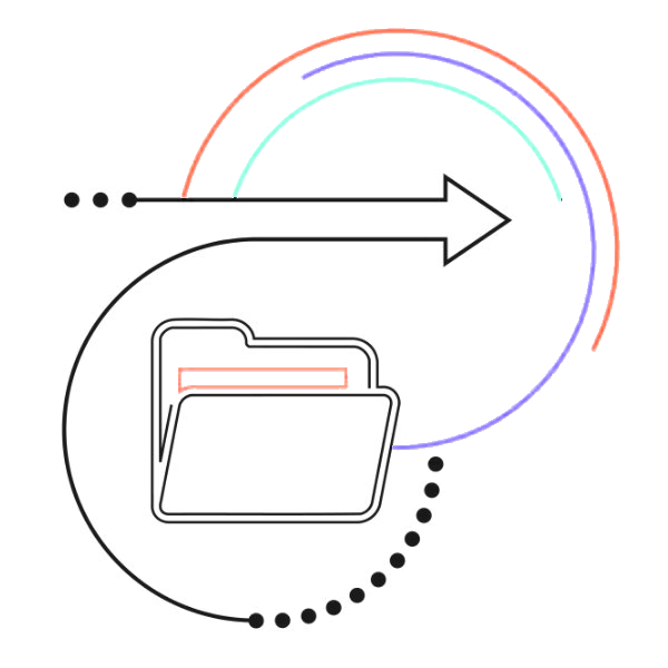 Modernisation icon showing upgrade from legacy systems to cloud